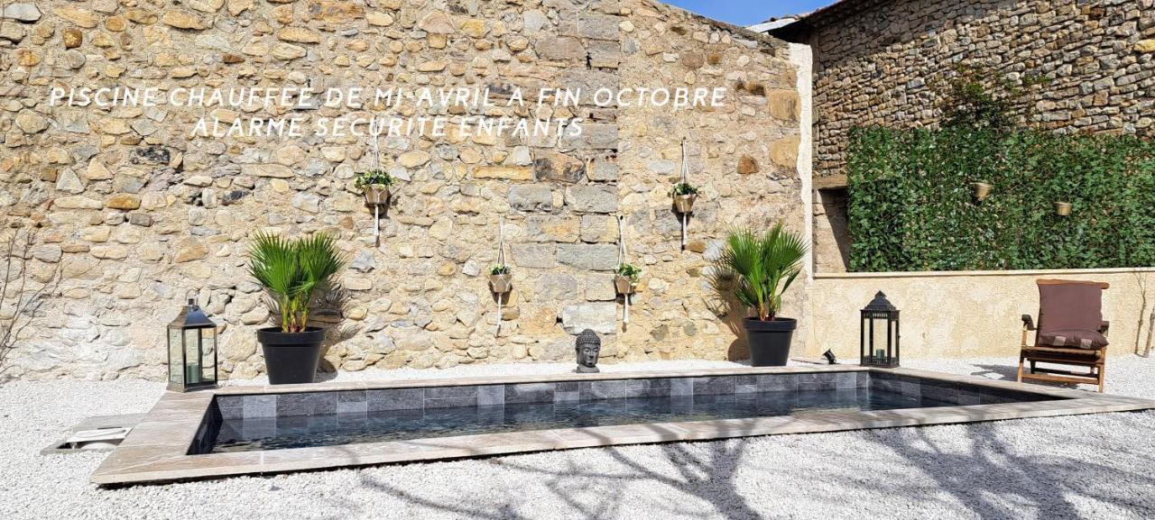 Mazet En Provence Pour 4, Piscine Chauffee Privee, Jardin Clos Prive, Barbecue, Chiens Admis Sainte-Jalle Exterior photo